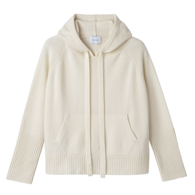 Hoodie jumper , Ecru - Knit
