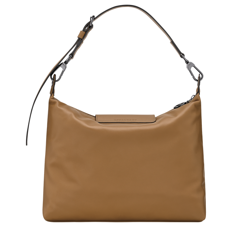 Le Pliage Xtra M Hobo 袋 , 烟草色 - 皮革  - 查看 4 6