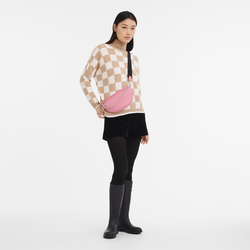 Smile S Crossbody bag , Pink - Leather