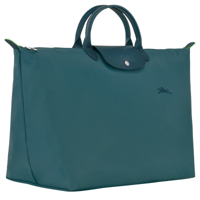 Le Pliage Green 旅行包 L, 孔雀蓝色