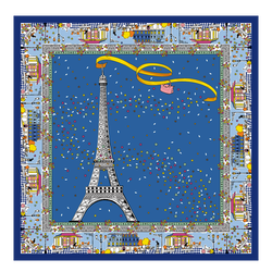 Le Pliage in Paris Silk scarf , Cornflower - Silk