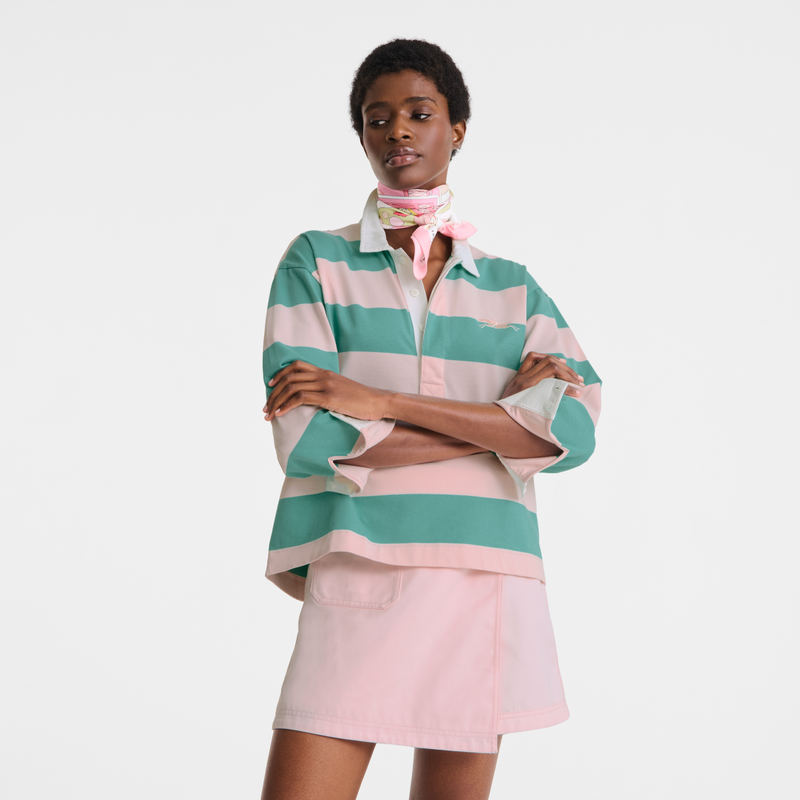 马术之塔 丝巾 70 , 芭蕾粉 - 真丝  - 查看 2 2