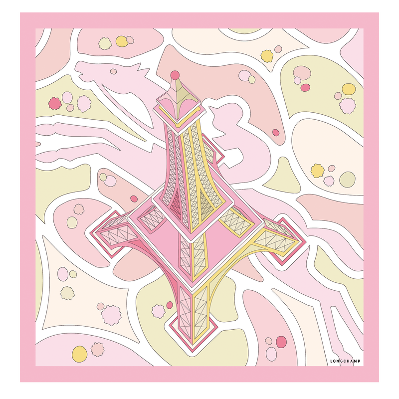 Tour Equestre Silk scarf 70 , Ballerina - Silk  - View 1 of  2