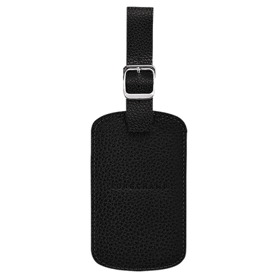 Le Foulonné Luggage tag , Black - Leather