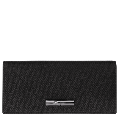Le Roseau Long continental wallet , Black - Leather