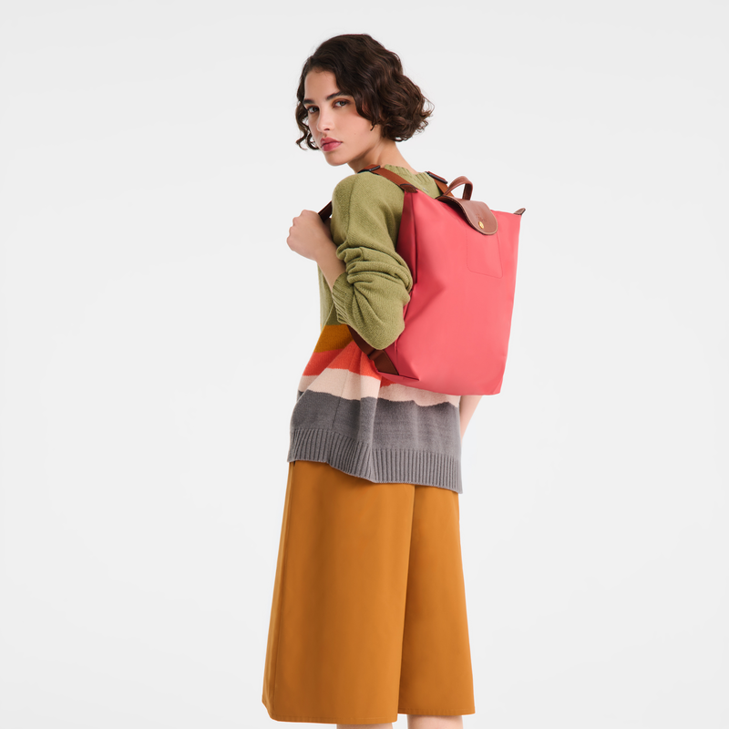 Le Pliage Original M Backpack , Strawberry - Recycled canvas  - View 8 of  8