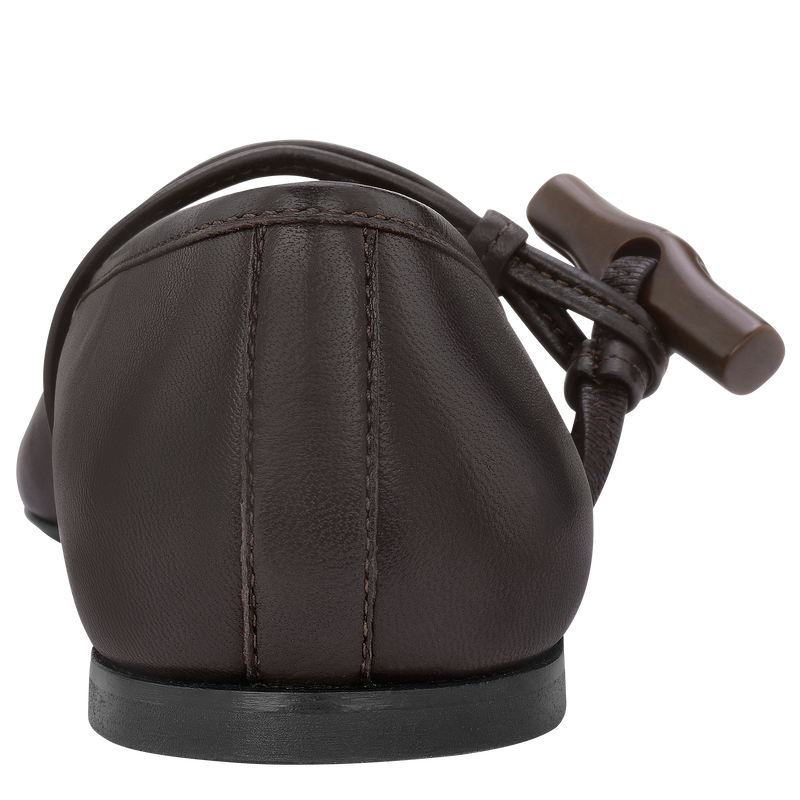 Roseau Ballerinas , Ebony - Leather  - View 3 of  4
