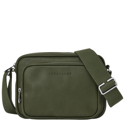 Le Foulonné S Camera bag , Khaki - Leather
