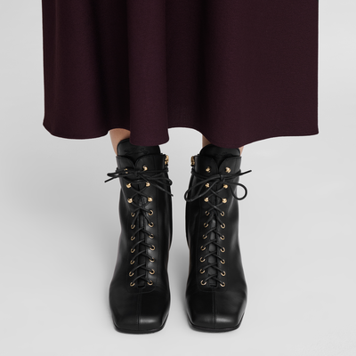 La Patineuse High heel low boots, Black