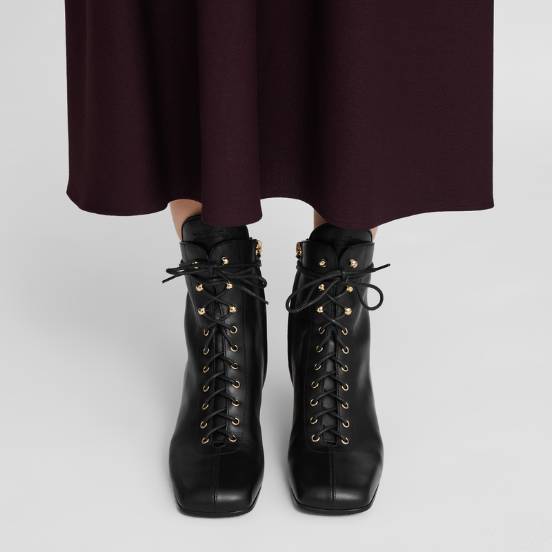 La Patineuse High heel low boots , Black - Leather  - View 1 of  4