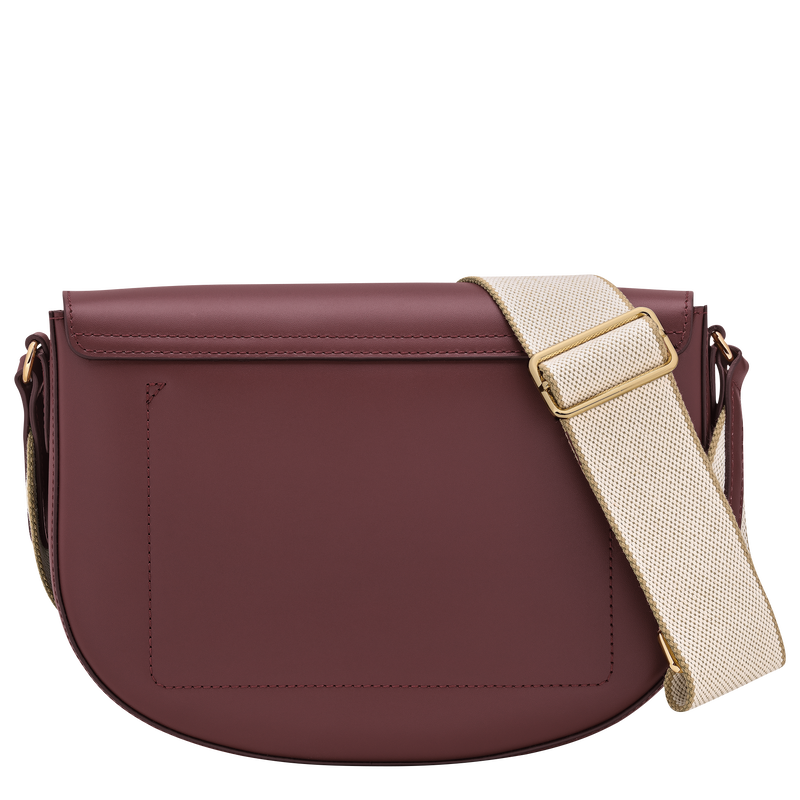 Épure M Crossbody bag , Burgundy - Leather  - View 4 of  5
