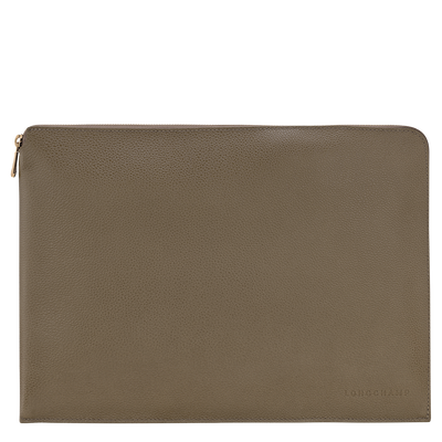 Le Foulonn&eacute; Laptop case , Caper - Leather