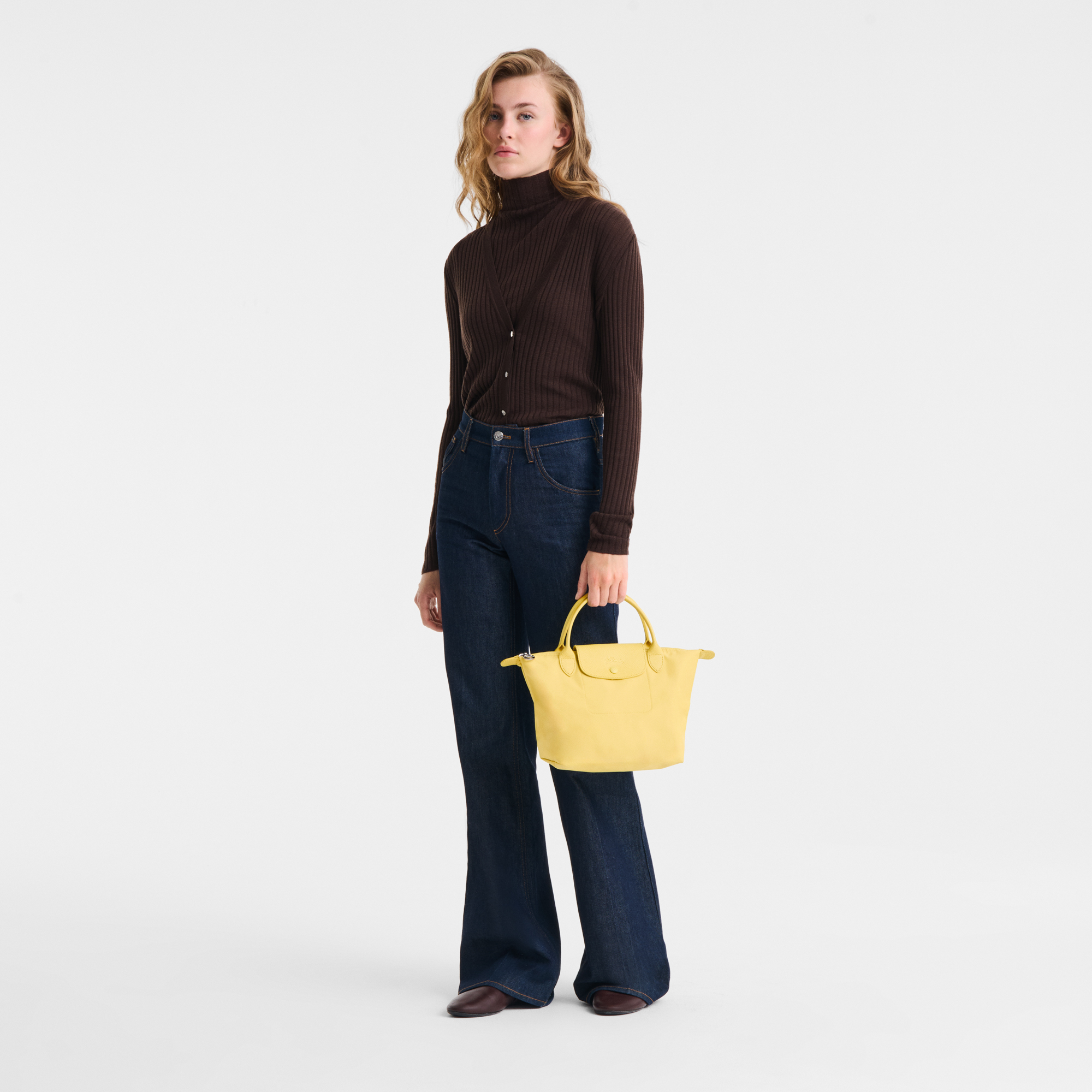 Le Pliage One 手提包 S, 青柠色