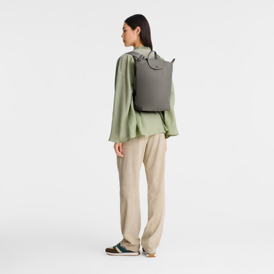 Le Pliage Xtra M 双肩背包 , 斑鸠灰 - 皮革