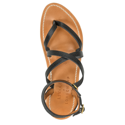 Longchamp x K.Jacques Sandals, Black