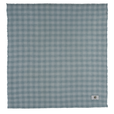 Summer Gingham Stole , Vervain - Cashmere