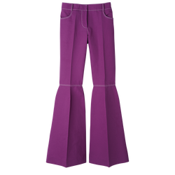 Trousers , Violet - Gabardine