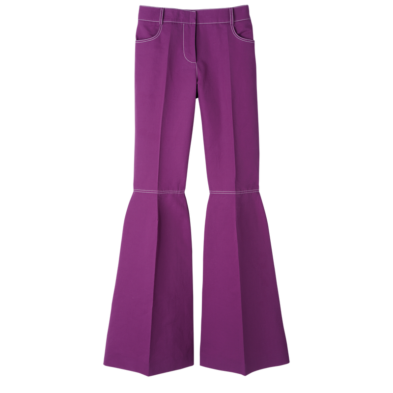 长裤 , 紫色 - 华达呢  - 查看 1 3