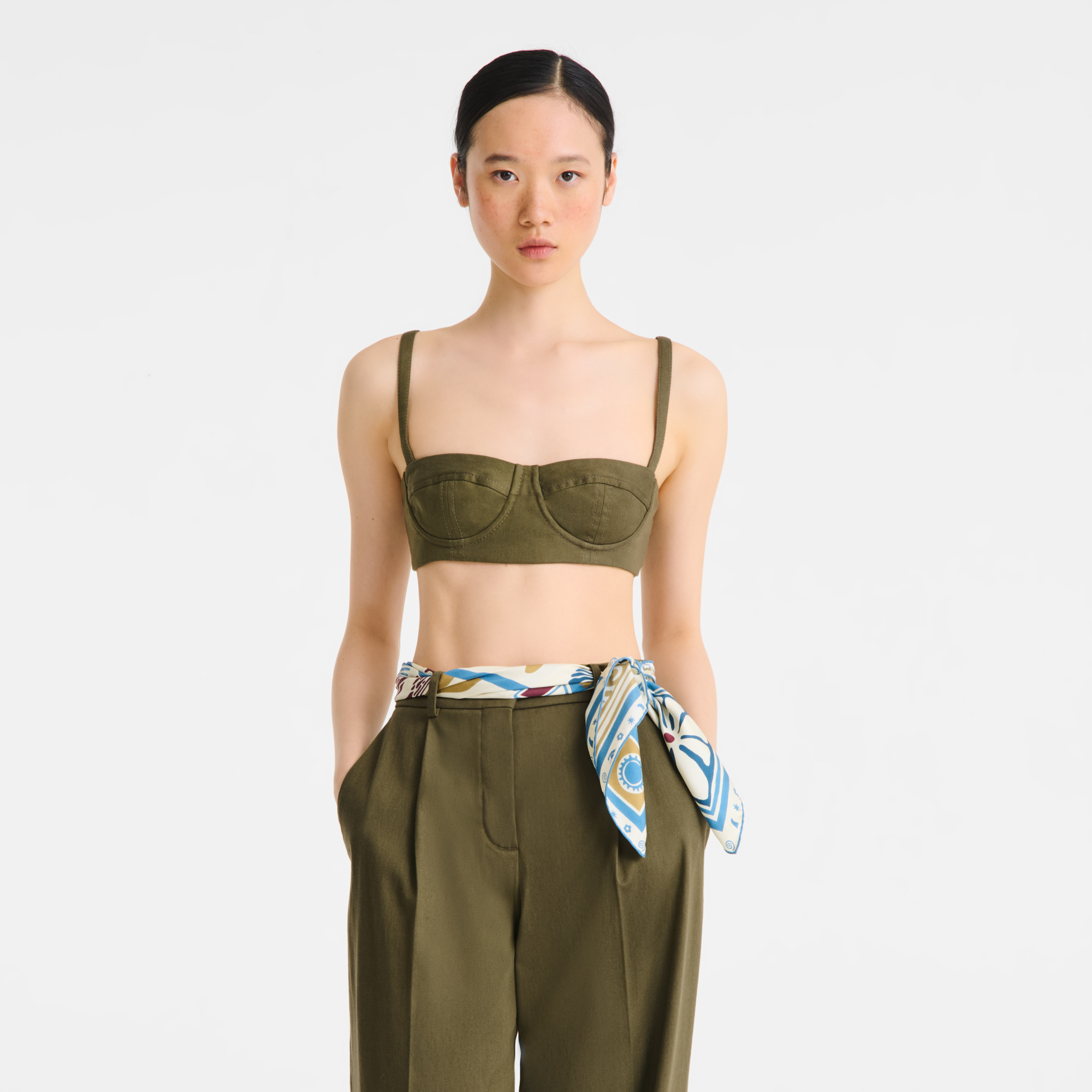 Parisian Surf Club（巴黎冲浪俱乐部） 丝巾 90, 蓝灰色