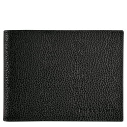 Le Foulonné Wallet , Black - Leather