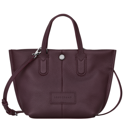 Essential XS Handbag , Eggplant - Leather