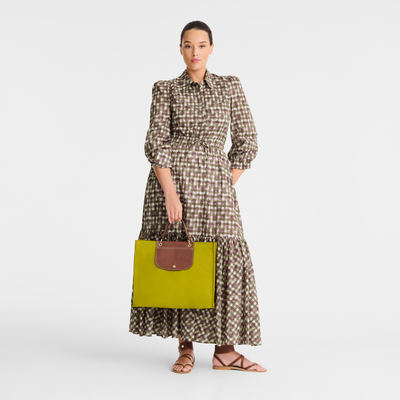 Cabas Longchamp L Tote Bag , Kiwi Green - Canvas