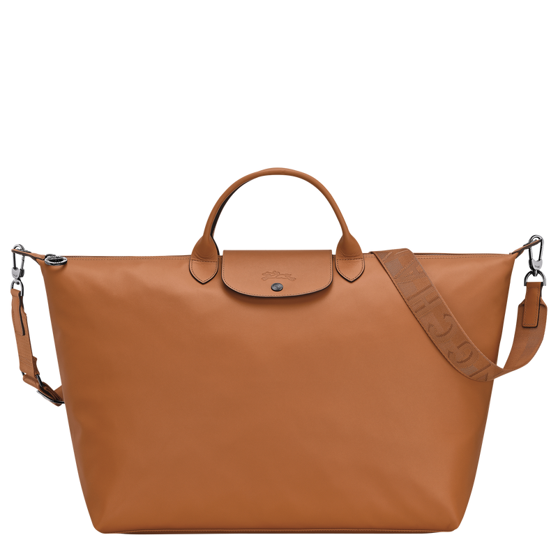 Le Pliage Xtra L 旅行包 , 腰果棕 - 皮革  - 查看 1 5