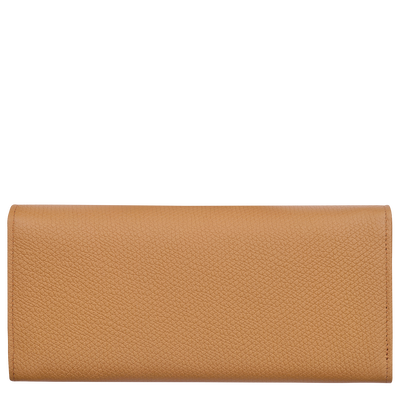 Le Roseau Flap wallet , Walnut - Leather