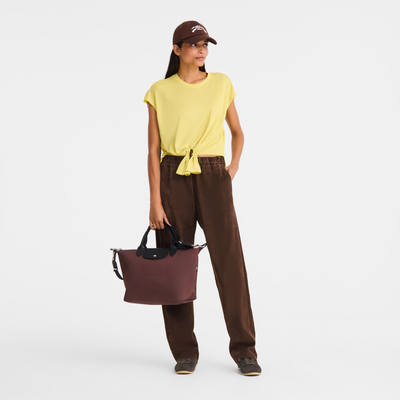 Le Pliage Energy L 手提包 , 可可色 - 再生帆布