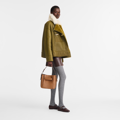 Longchamp 3D S 斜挎包 , 裸色 - 皮革