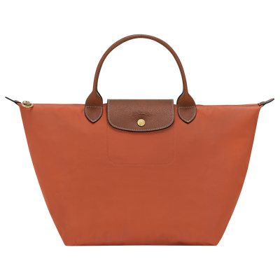 Le Pliage Original M 手提包 , 砖红色 - 再生帆布