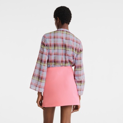 半身裙 , 虾粉色 - 棉