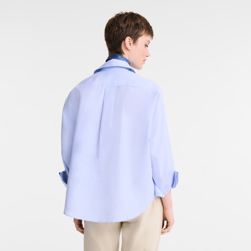 衬衫 , 天空蓝 - 钱布雷布  - 查看 3 5