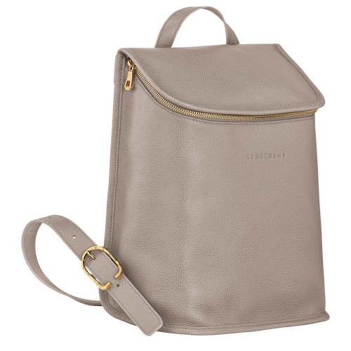Le Foulonné Backpack , Turtledove - Leather - View 3 of  6