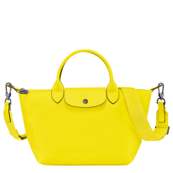 Le Pliage Xtra S Handbag , Lemon - Leather