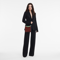 Le Foulonné S Crossbody bag , Mahogany - Leather