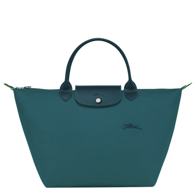 Le Pliage Green M 手提包 , 孔雀蓝色 - 再生帆布