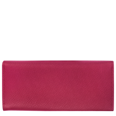 Le Roseau Flap wallet , Beetroot - Leather