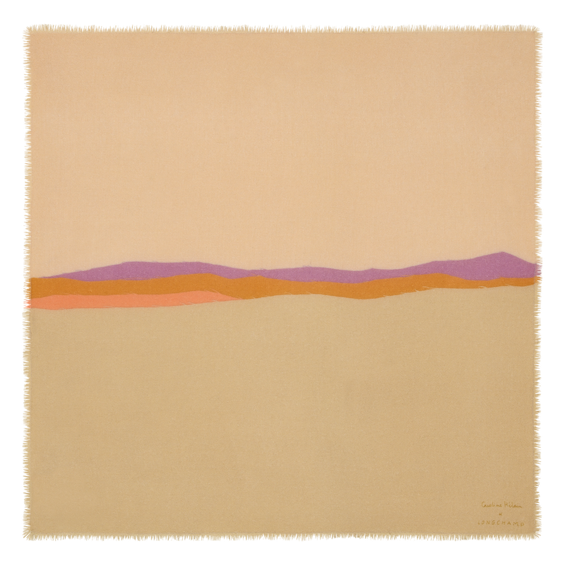 Caroline H&eacute;lain x Longchamp Stole , Desert - Silk  - View 1 of  1
