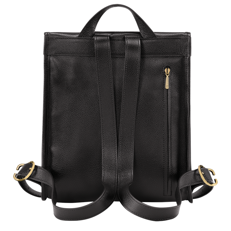 Le Foulonné Backpack , Black - Leather  - View 4 of  6