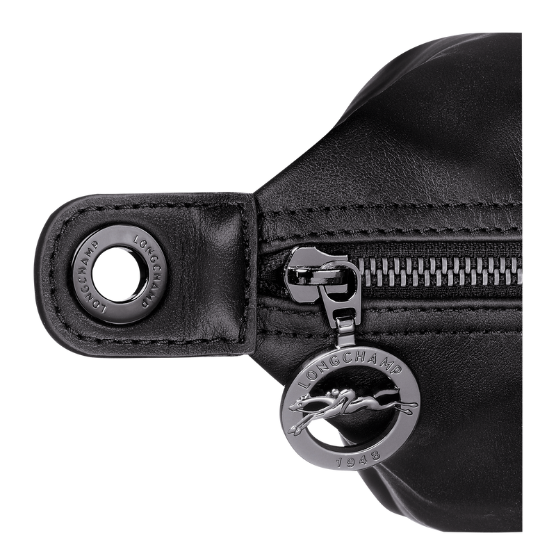 Le Pliage Xtra M Hobo 袋 , 黑色 - 皮革  - 查看 6 6