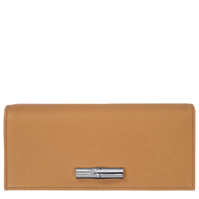 Le Roseau Flap wallet , Walnut - Leather