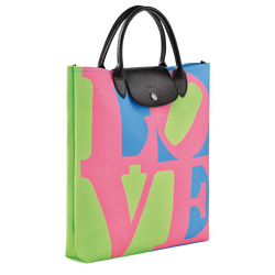 Longchamp x Robert Indiana 手提包 L, 粉红色