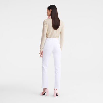 null Round neck sweater, Ecru