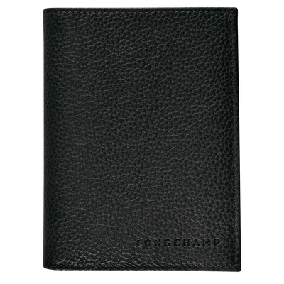 Le Foulonné Wallet , Black - Leather
