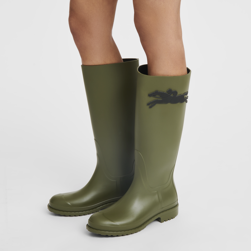 Cheval Longchamp Flat boots , Khaki - PVC  - View 2 of  4