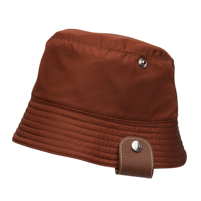 Reversible bucket hat , Chestnut/Tomato - Technical taffeta