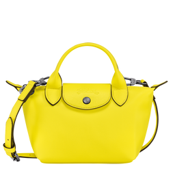 Le Pliage Xtra XS Handbag , Lemon - Leather