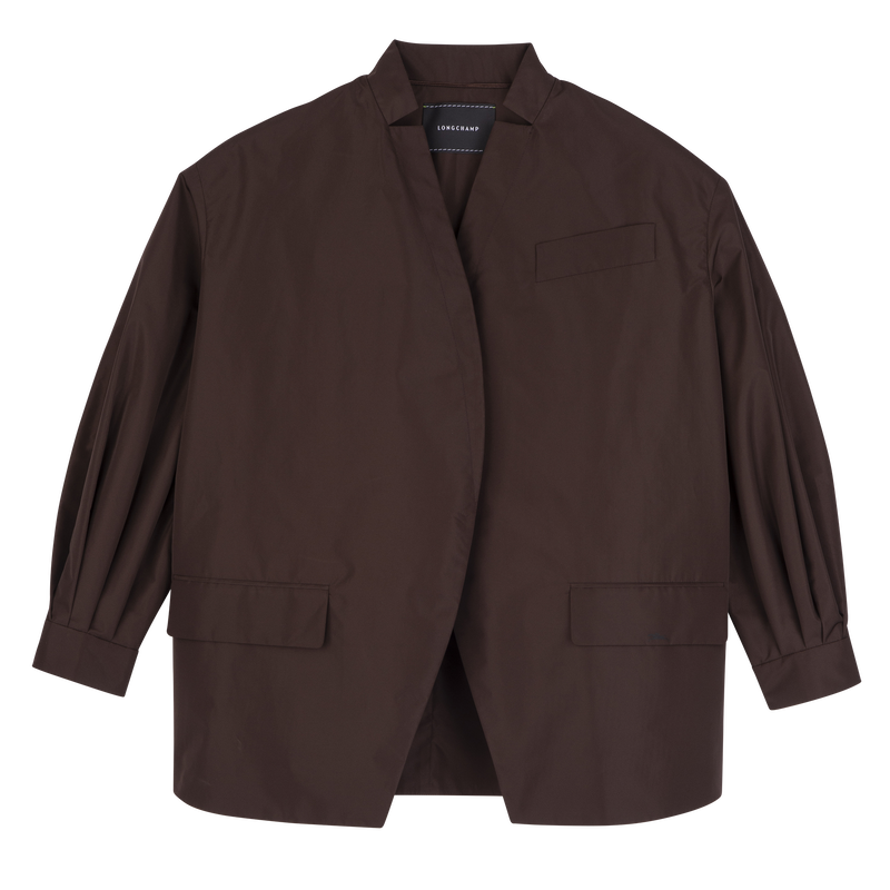 Kimono jacket , Mocha - Techno taffeta  - View 1 of  5