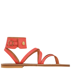 Longchamp x K.Jacques 凉鞋 , 草莓色 - 皮革